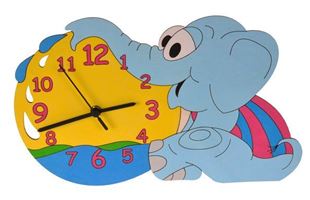 Obrázok Detské drevené hodiny - Sloníča