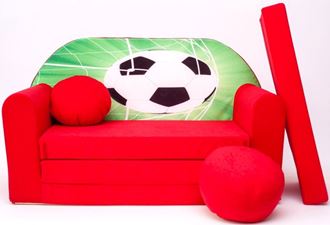 Obrázok z Rozkladacia detská pohovka s Bobkom a vankúšikom 3 Futbalová lopta