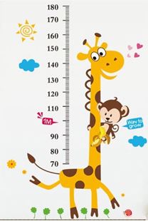 Obrázok Meter na stenu samolepka Žirafa
