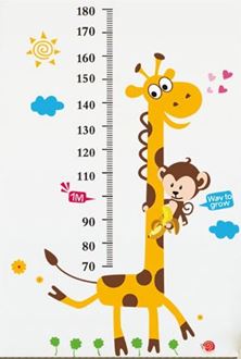 Obrázok z Meter na stenu samolepka Žirafa