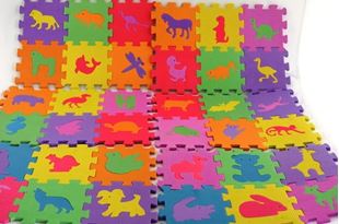 Obrázok Penové puzzle písmená, číslice, zvieratká - 72 dielov