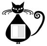 Obrázok z Samolepiace textilné ochrana vypínače - mačička č. 10 béžová