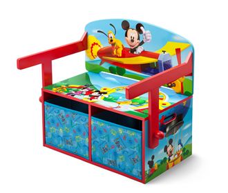 Obrázok z Detská lavica s úložným priestorom Myšák Mickey