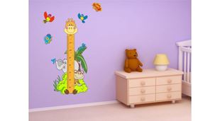 Obrázok Meter na stenu - Žirafa so zvieratkami
