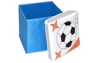 Obrázok Skladací úložný box - sedátko 2v1 Futbalová lopta