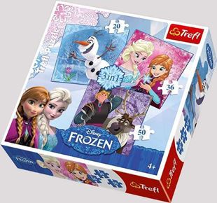 Obrázok Puzzle Frozen 3v1