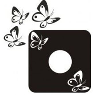 Obrázok z Samolepiace velúrová ochrana vypínače Motýliky - mix farieb