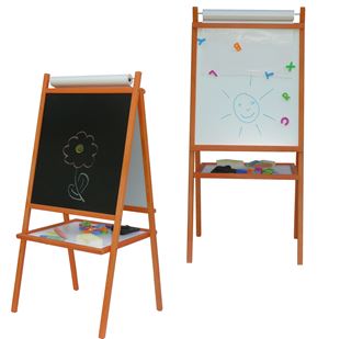 Obrázok Detská magnetická tabuľa 3v1 farebná - výška 94 cm