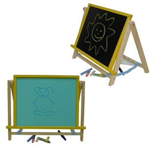 Obrázok Detská otočná modrá tabuľa 2v1 farebná - výška 41 cm