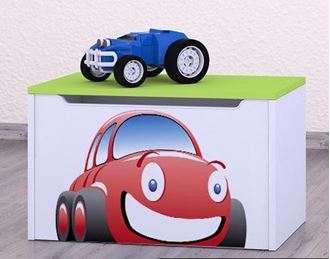 Obrázok z Detská komoda na hračky - auto zelená