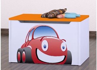 Obrázok z Detská komoda na hračky - auto oranžová