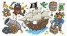 Obrázok z Piráti a pirátska loď samolepka na stenu
