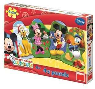Obrázok Papierové puzzle 4x54 dielikov Mickeyho klubík