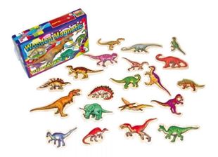 Obrázok Drevené magnetky - Dinosaury
