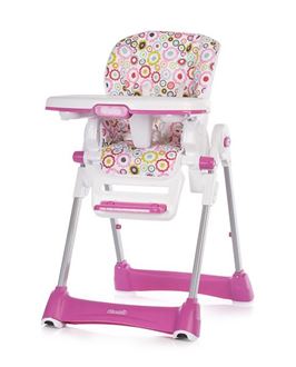 Obrázok z Chipolino Detská jedálenská stolička Bravo - Ružová Kytičky