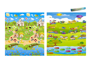 Obrázok Detský penový koberec - vlak + rozprávkové mestečko rozmer 180x200x1