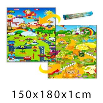 Obrázok z Dětský pěnový koberec - ulička + ovocný ráj 150x180x1