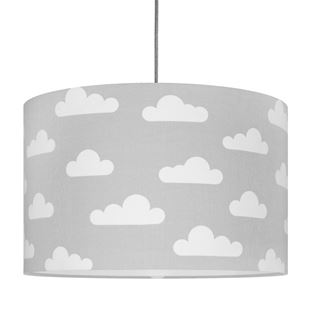 Obrázok Textilné závesná lampa Obláčiky - šedá