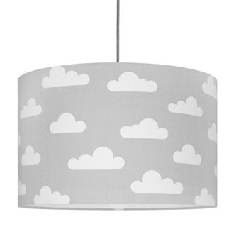 Obrázok z Textilné závesná lampa Obláčiky - šedá