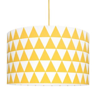 Obrázok Textilné závesná lampa Triangle - žltá