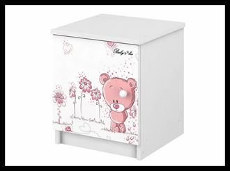 Obrázok z Nočný stolík Ružový medvedík