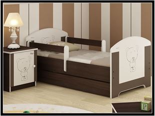 Obrázok Detská posteľ Oskar Macko II. 140x70 cm - Venge