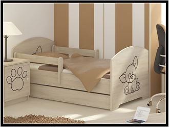 Obrázok z Detská posteľ Oskar Čivava 160x80 cm - Dub Sonoma