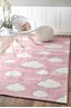 Obrázok z Detský koberec mráčika ružovo-biely 120x180 cm