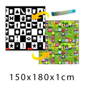 Obrázok Detský penový koberec - Šachovnica + číselná ulička 150x180x1