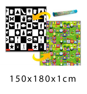 Obrázok z Detský penový koberec - Šachovnica + číselná ulička 150x180x1