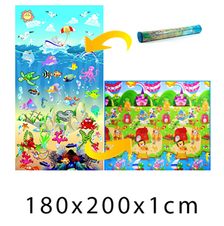 Obrázok z Detský penový koberec - Oceán + Domček leva 200x180x1cm