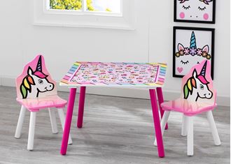 Obrázok z Detský stôl s stoličkami Jednorožec