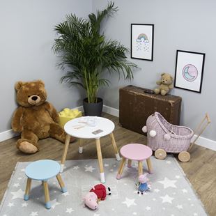Obrázok Ourbaby detský stôl okrúhly s stoličkami