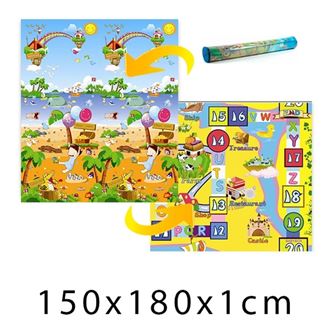 Obrázok z Detský penový koberec Magický ostrov + Dosková hra 150x180x1 cm