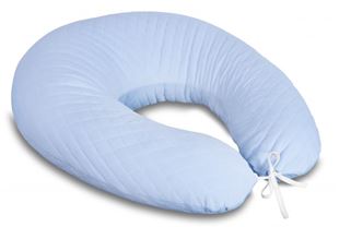 Obrázok Dojčiace vankúš - relaxačné poduška 175 cm, Velvet lux, prešívaný - modrý