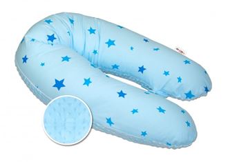 Obrázok z Dojčiace vankúš - relaxačné poduška Minky, Baby Stars modré