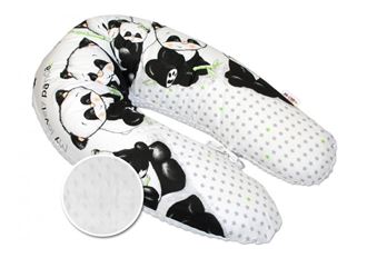 Obrázok z Dojčiace vankúš - relaxačné poduška Minky, Panda biela