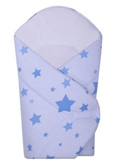 Obrázok z Novorodenecká zavinovačka Hviezda z úpletu - modrá