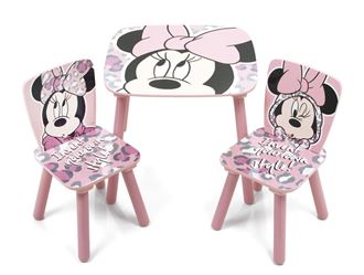 Obrázok z Detský stôl s stoličkami Minnie Mouse - ružový