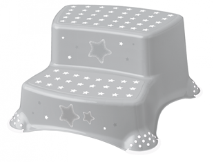 Obrázok Stolička - schodíky s protišmykovou Baby Star - šedé