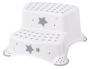 Obrázok Stolička - schodíky s protišmykovou Baby Star - biele, K19