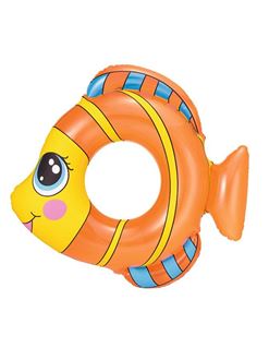 Obrázok z Detský nafukovací kruh v tvare rybky oranžový