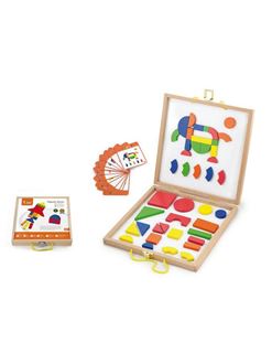 Obrázok z Drevený kufrík s magnetickými kockami pre deti