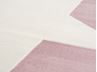 Obrázok z Detský koberec hviezda - ružová / biela 160cm