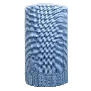 Obrázok Bambusová pletená deka 100x80 cm modrá
