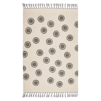 Obrázok z Detský vlnený koberec Ring - prírodná - šedý 120x180 cm