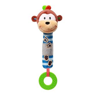 Obrázok z Plyšová pískacia hračka s hryzátkom opička George