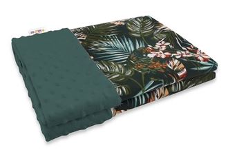 Obrázok z Bavlnená deka s Minky 100x75cm, Papagáj - zelená