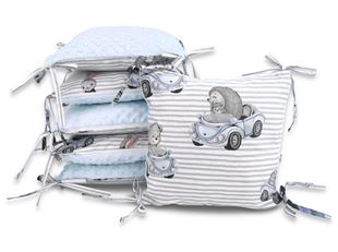 Obrázok Vankúšikový mantinel Baby Car, Minky - sv. modrá