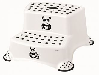 Obrázok z Stolička - schodíky s protišmykovou funkciou - Panda, biely